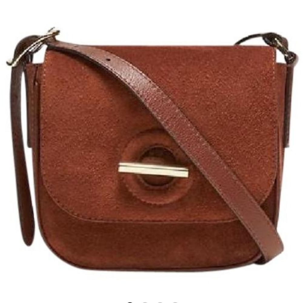 Banana Republic Leather Suede Toggle Crossbody Bag